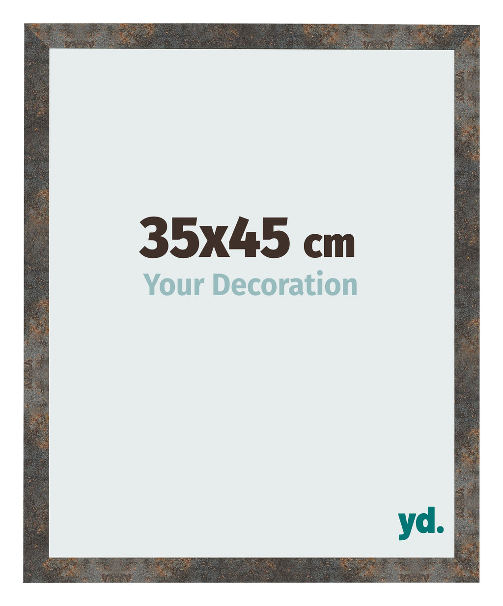 Photo Frame 35x45 cm Oxidized Metal MDF Bologna Front Size | Yourdecoration.com
