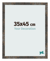 Photo Frame 35x45 cm Oxidized Metal MDF Bologna Front Size | Yourdecoration.com