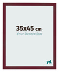 Photo Frame 35x45 cm Wine Red Swept MDF Bologna Front Size | Yourdecoration.com