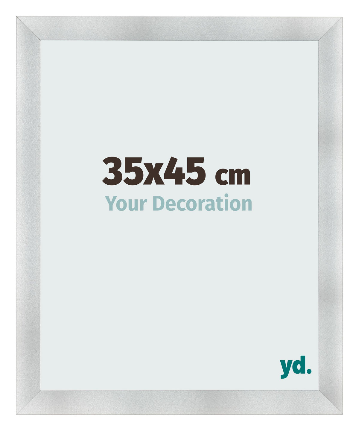 Photo Frame 35x45cm Aluminum Brushed MDF Pisa Front Size | Yourdecoration.com