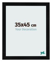 Photo Frame 35x45cm Black Silver Polished MDF Pisa Front Size | Yourdecoration.com