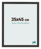 Photo Frame 35x45cm Black Woodgrain MDF Bologna Front Size | Yourdecoration.com