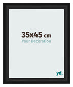 Photo Frame 35x45cm Black Woodgrain MDF Lazio Front Size | Yourdecoration.com