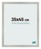 Photo Frame 35x45cm Silver Matte MDF Bologna Front Size | Yourdecoration.com
