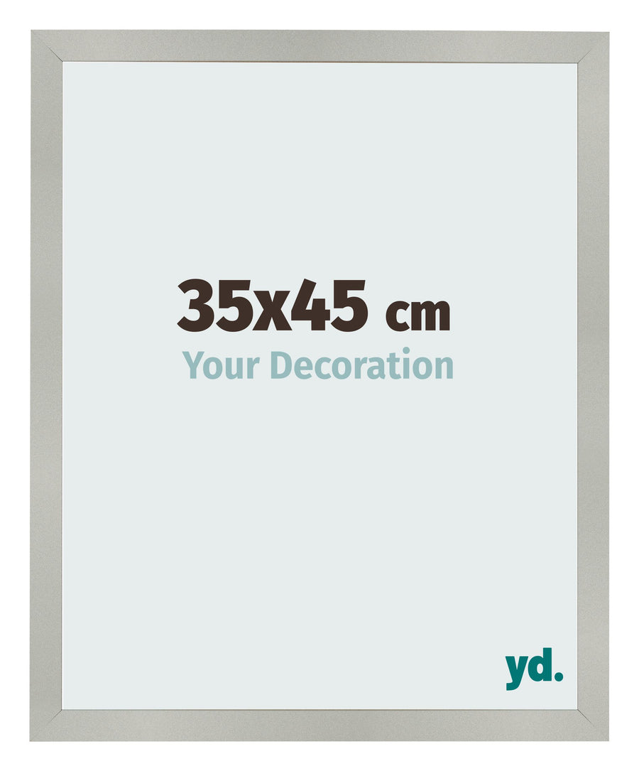 Photo Frame 35x45cm Silver Matte MDF Bologna Front Size | Yourdecoration.com