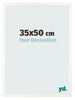 Photo Frame 35x50 cm White High Gloss MDF Bologna Front Size | Yourdecoration.com