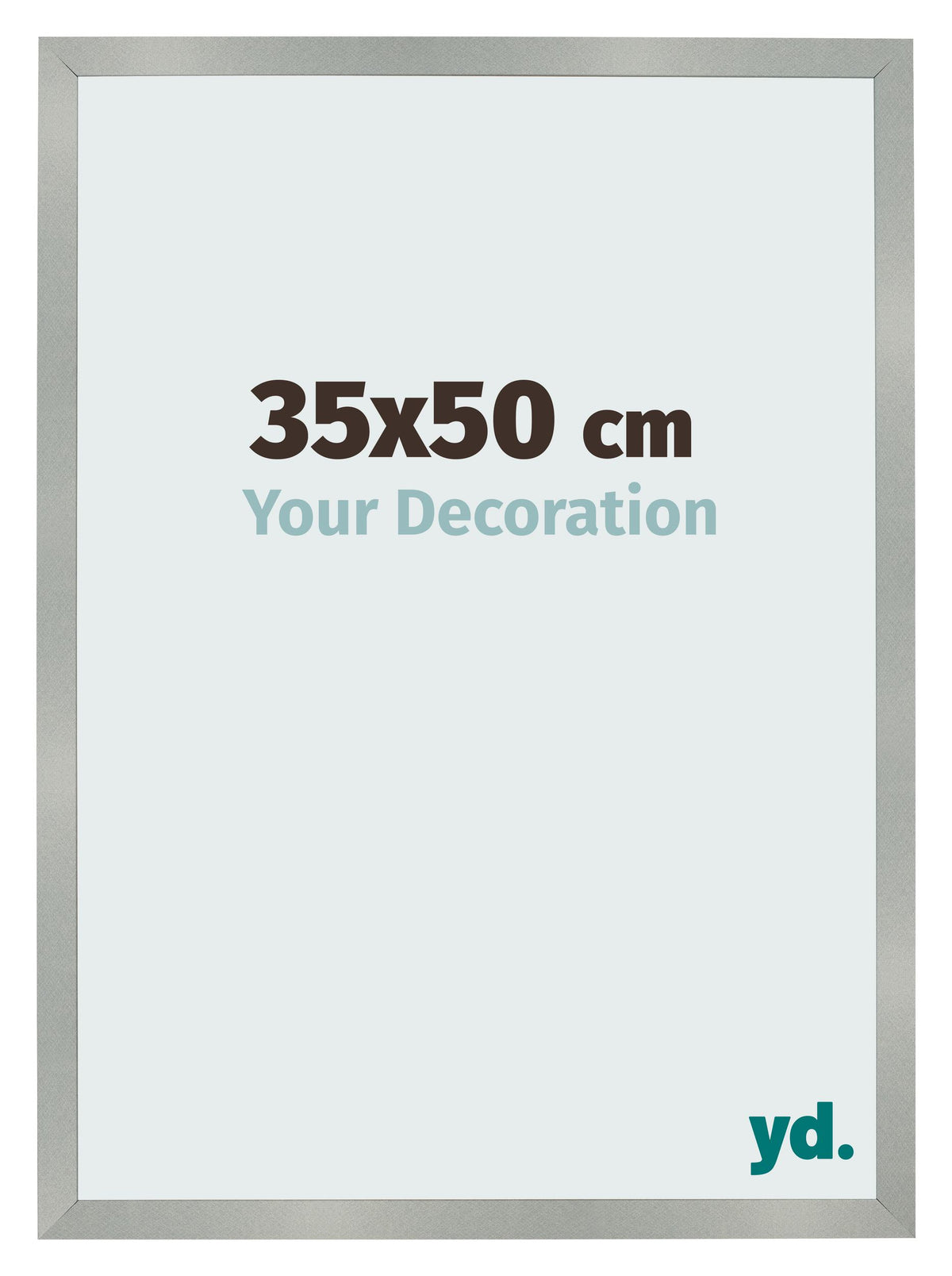 Photo Frame 35x50cm Aluminum Brushed MDF Bologna Front Size | Yourdecoration.com