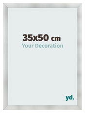Photo Frame 35x50cm Aluminum Brushed MDF Pisa Front Size | Yourdecoration.com