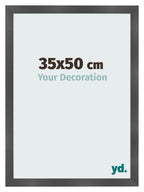 Photo Frame 35x50cm Black Silver Polished MDF Pisa Front Size | Yourdecoration.com