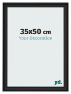 Photo Frame 35x50cm Black Woodgrain MDF Lazio Front Size | Yourdecoration.com