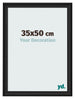 Photo Frame 35x50cm Black Woodgrain MDF Lazio Front Size | Yourdecoration.com