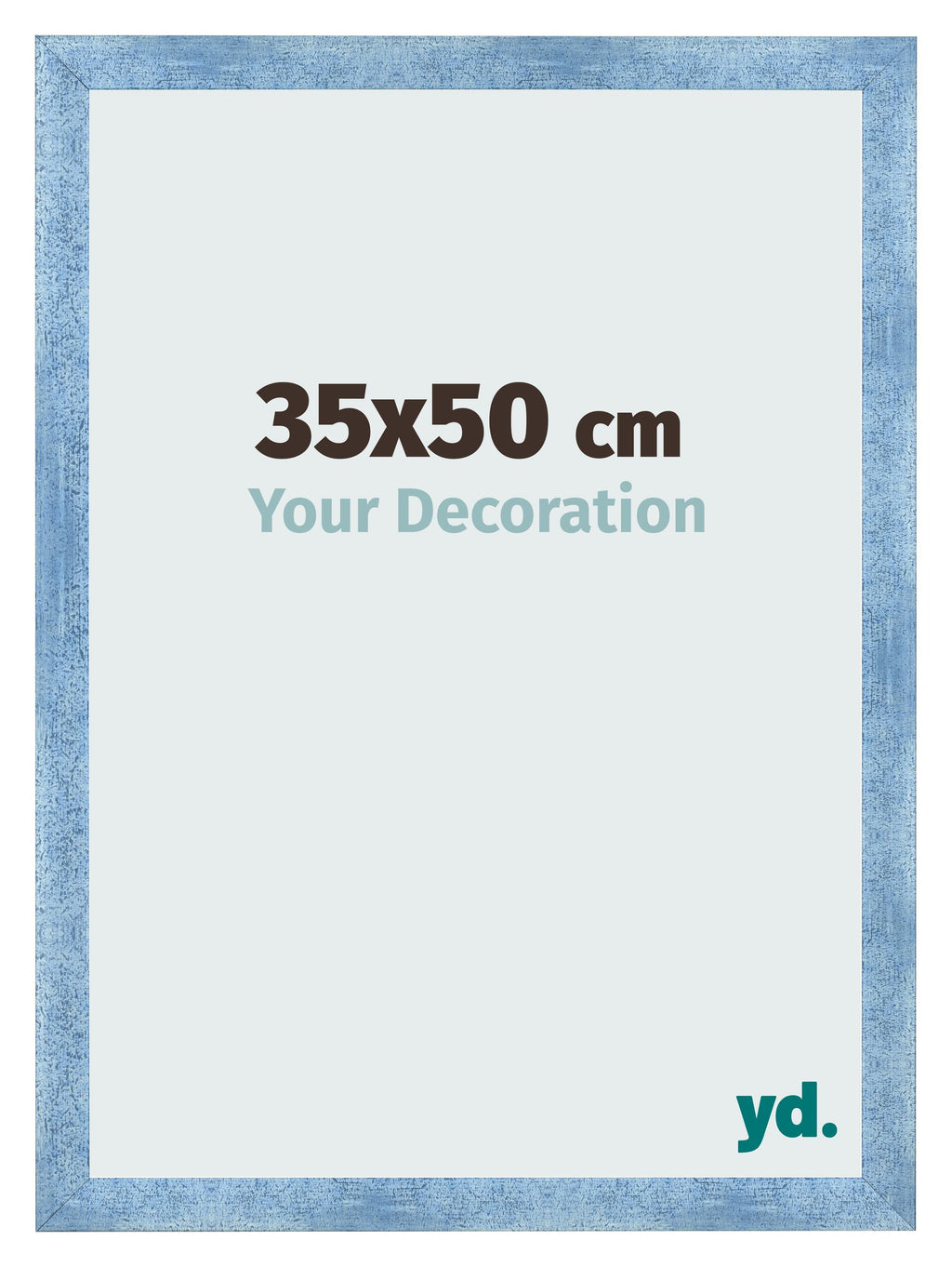 Photo Frame 35x50cm Clear Blue Swept MDF Pisa Front Size | Yourdecoration.com
