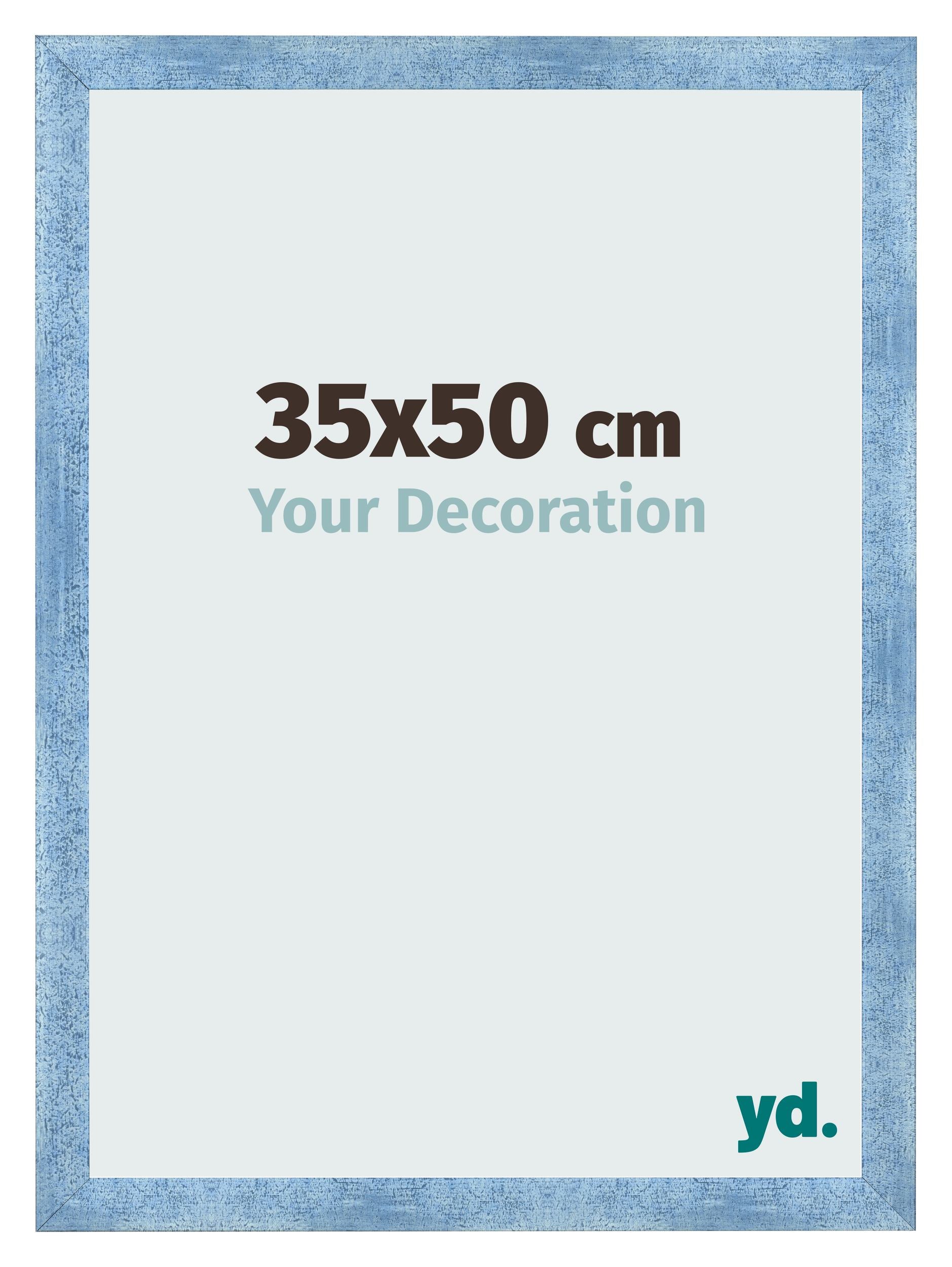 Photo Frame 35x50cm Clear Blue Swept MDF Pisa Front Size | Yourdecoration.com