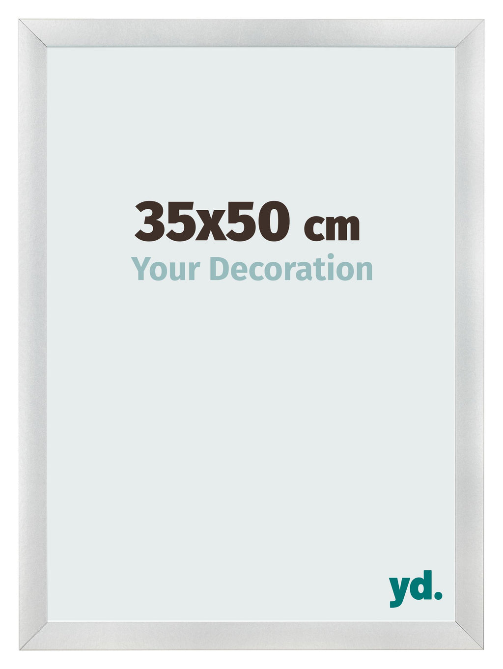 Photo Frame 35x50cm Silver Black Swept MDF Pisa Front Size | Yourdecoration.com