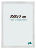 Photo Frame 35x50cm Silver Black Swept MDF Pisa Front Size | Yourdecoration.com
