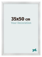 Photo Frame 35x50cm Silver Black Swept MDF Pisa Front Size | Yourdecoration.com