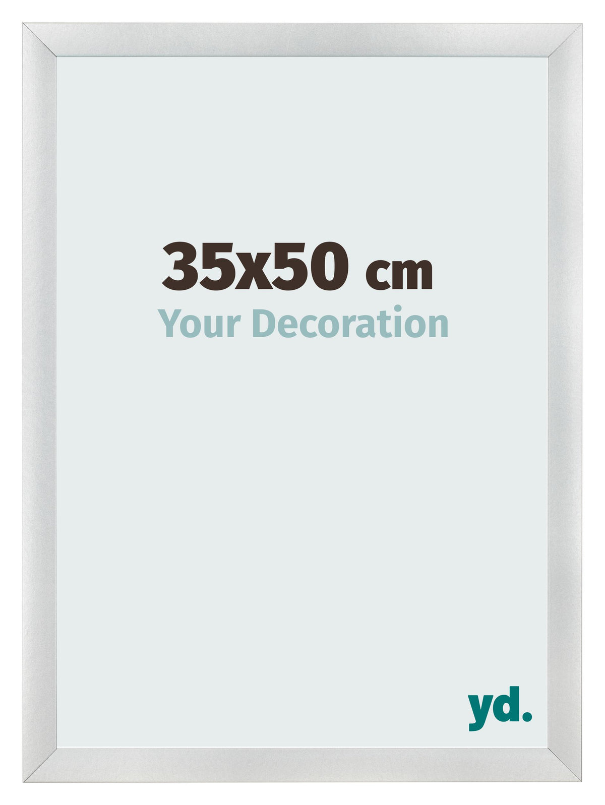 Photo Frame 35x50cm Silver Black Swept MDF Pisa Front Size | Yourdecoration.com