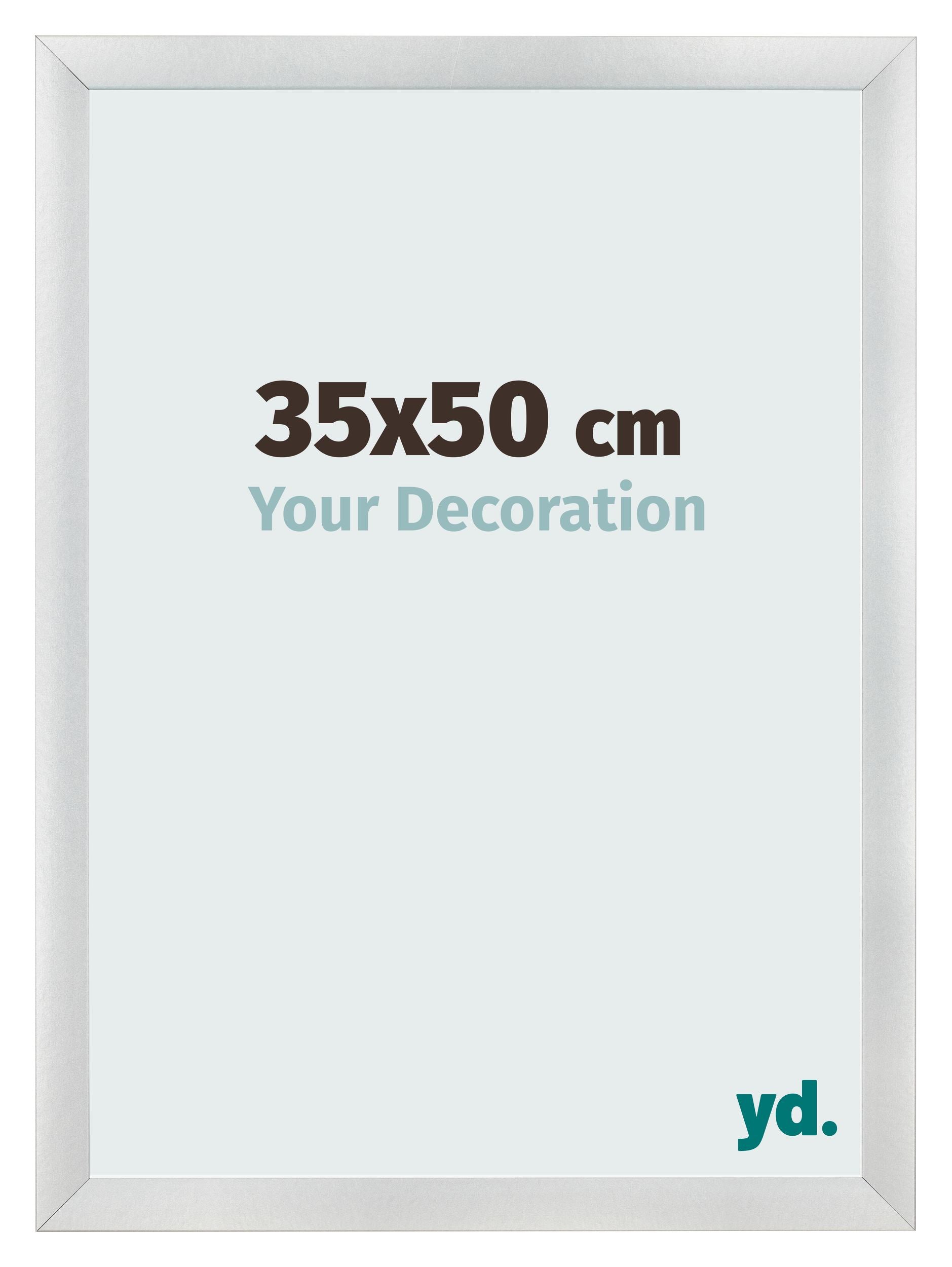 Photo Frame 35x50cm Silver Black Swept MDF Pisa Front Size | Yourdecoration.com