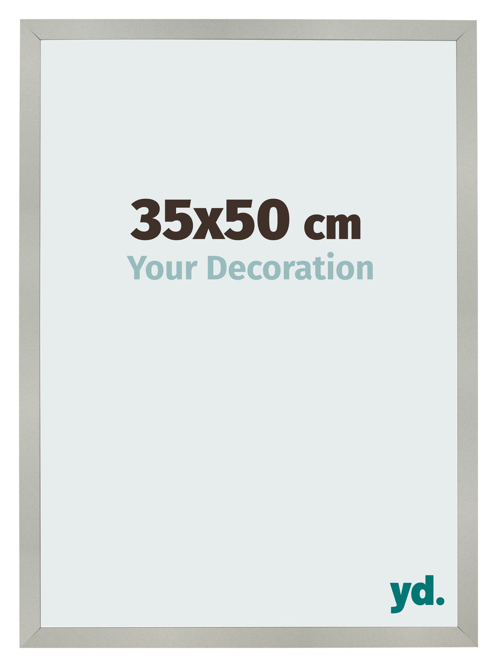 Photo Frame 35x50cm Silver Matte MDF Bologna Front Size | Yourdecoration.com