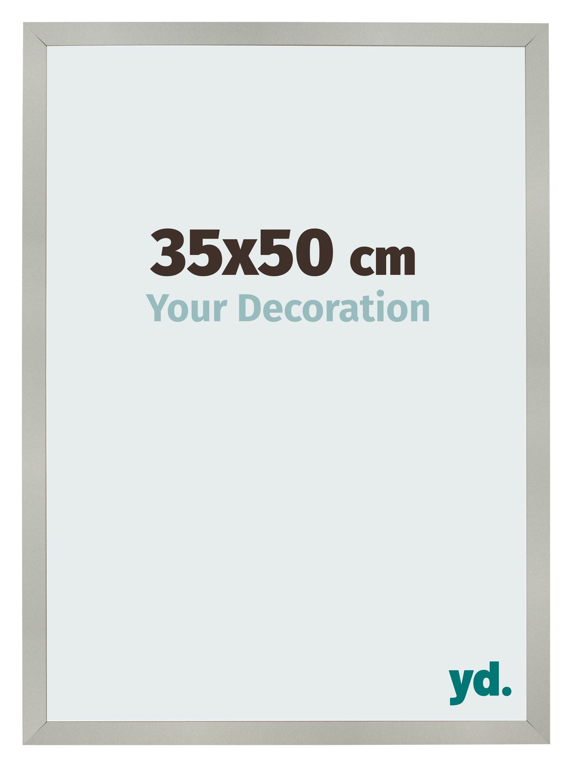 Photo Frame 35x50cm Silver Matte MDF Bologna Front Size | Yourdecoration.com