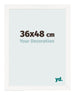 Photo Frame 36x48 cm White High Gloss MDF Bologna Front Size | Yourdecoration.com
