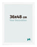 Photo Frame 36x48 cm White Matte MDF Bologna Front Size | Yourdecoration.com