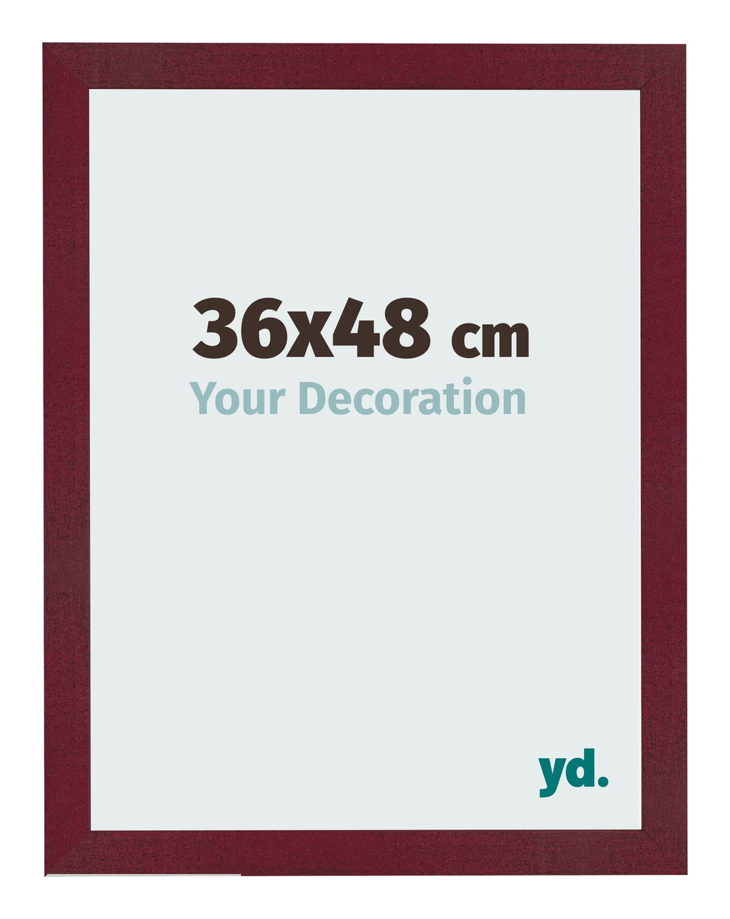 Photo Frame 36x48 cm Wine Red Swept MDF Bologna Front Size | Yourdecoration.com