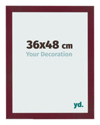 Photo Frame 36x48 cm Wine Red Swept MDF Bologna Front Size | Yourdecoration.com