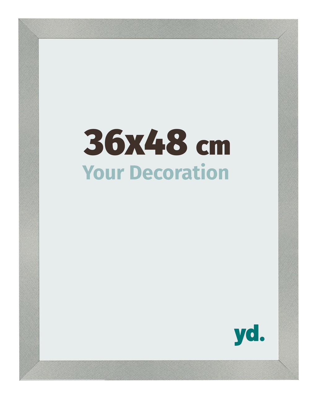 Photo Frame 36x48cm Aluminum Brushed MDF Bologna Front Size | Yourdecoration.com
