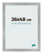 Photo Frame 36x48cm Aluminum Brushed MDF Bologna Front Size | Yourdecoration.com