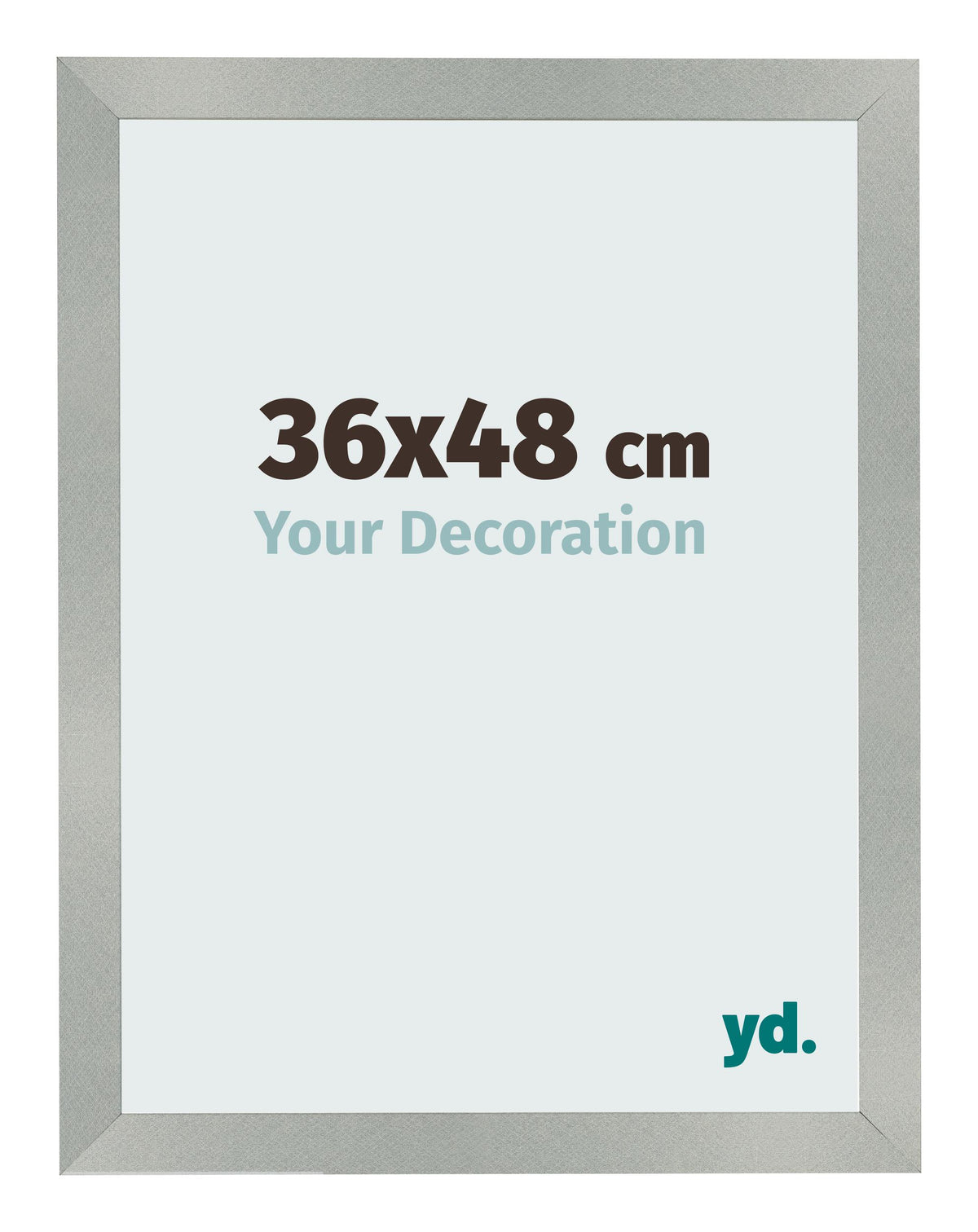 Photo Frame 36x48cm Aluminum Brushed MDF Bologna Front Size | Yourdecoration.com