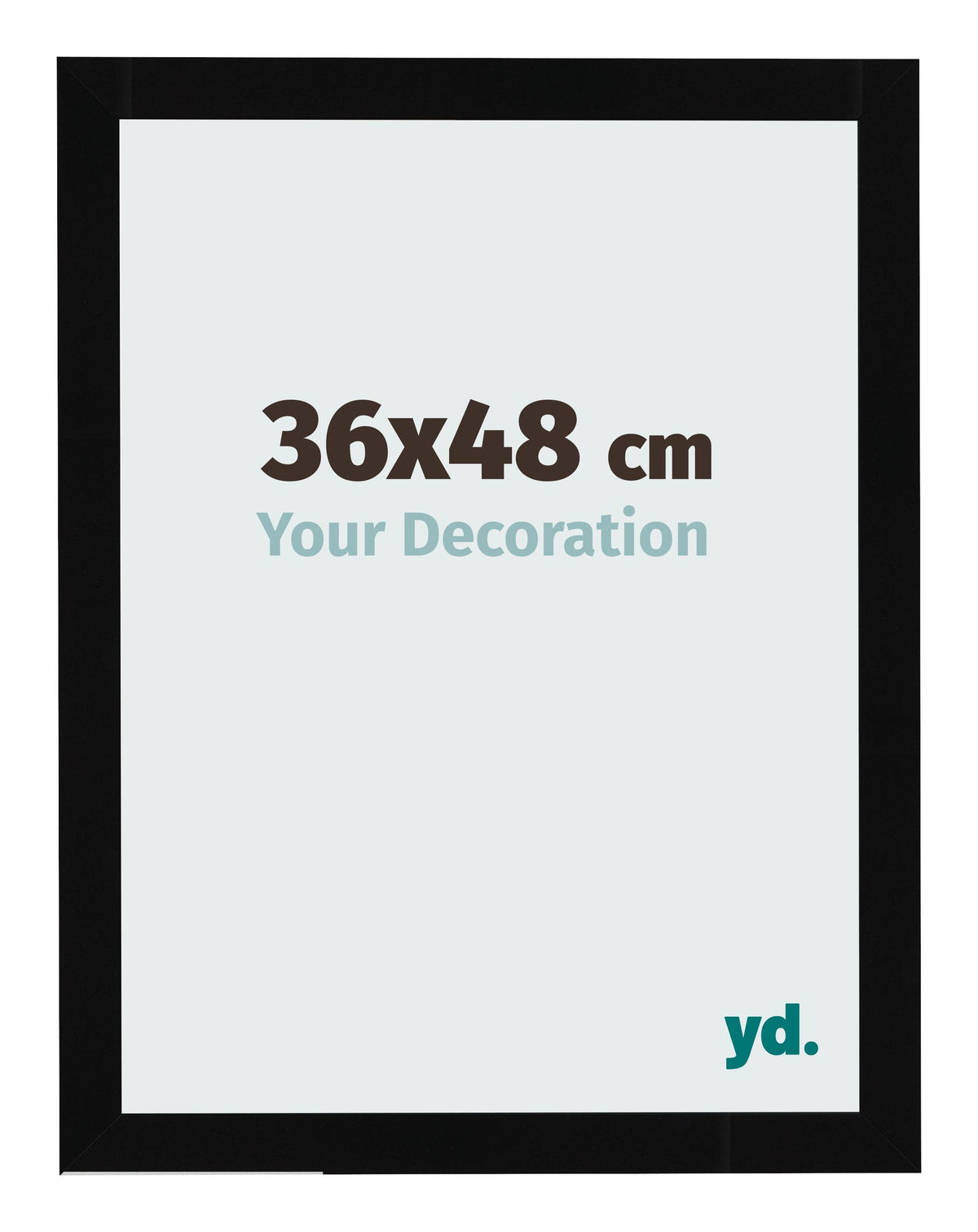 Photo Frame 36x48cm Black High Gloss MDF Bologna Front Size | Yourdecoration.com
