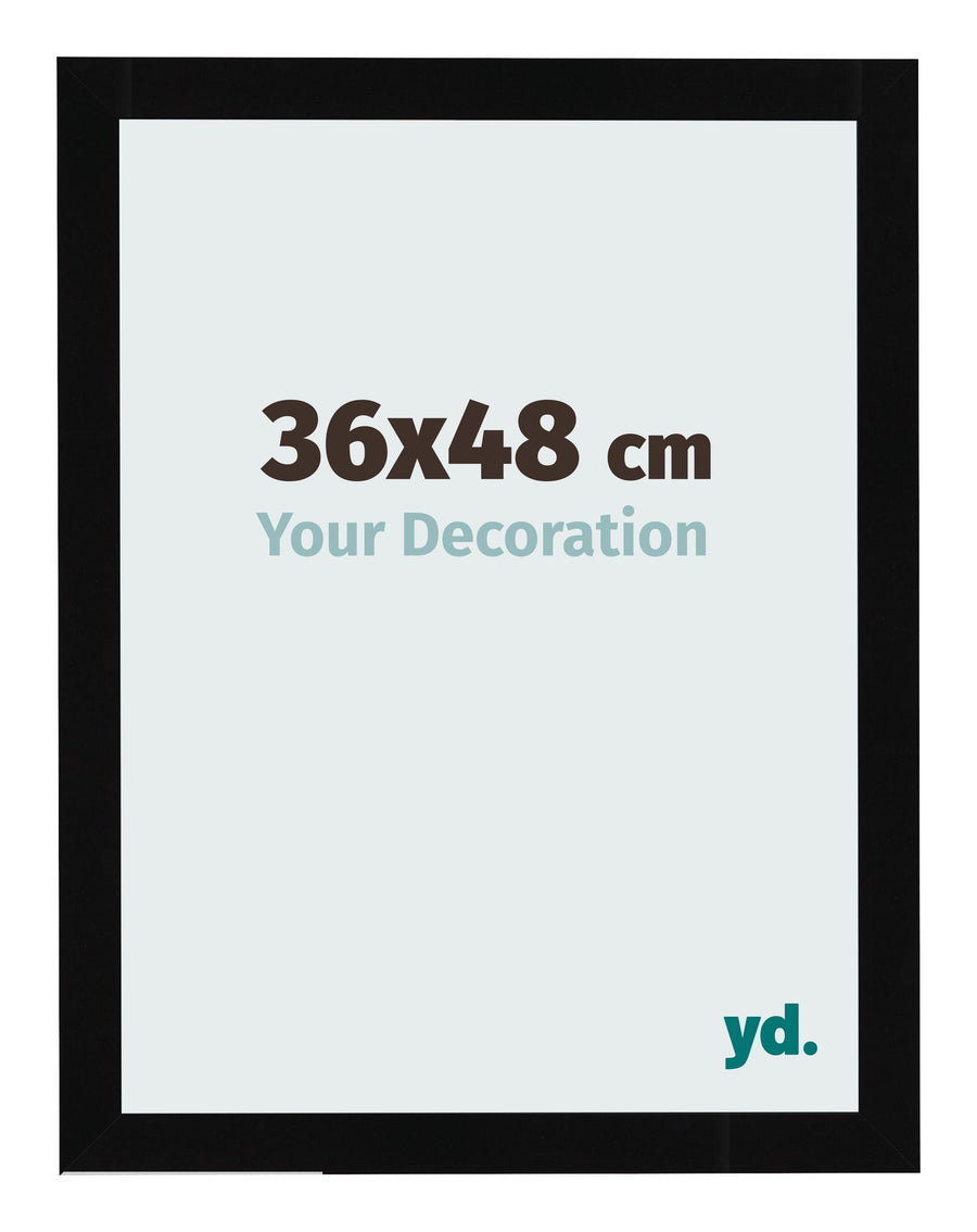 Photo Frame 36x48cm Black High Gloss MDF Bologna Front Size | Yourdecoration.com