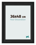 Photo Frame 36x48cm Black Woodgrain MDF Lazio Front Size | Yourdecoration.com