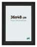 Photo Frame 36x48cm Black Woodgrain MDF Lazio Front Size | Yourdecoration.com