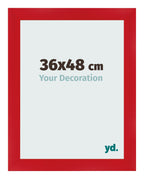Photo Frame 36x48cm Red MDF Pisa Front Size | Yourdecoration.com