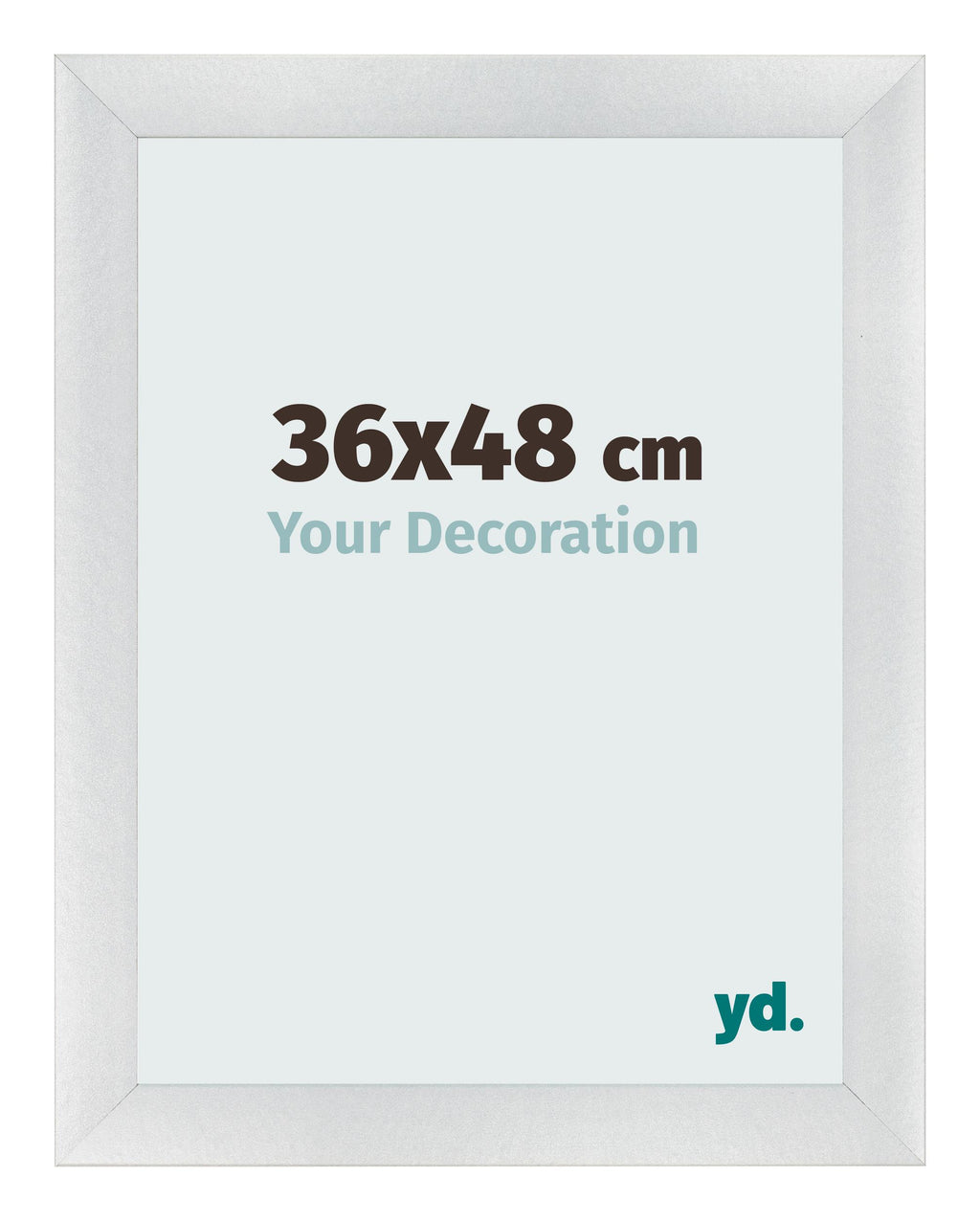 Photo Frame 36x48cm Silver Black Swept MDF Pisa Front Size | Yourdecoration.com
