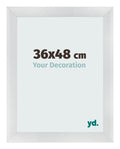 Photo Frame 36x48cm Silver Black Swept MDF Pisa Front Size | Yourdecoration.com