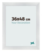 Photo Frame 36x48cm Silver Black Swept MDF Pisa Front Size | Yourdecoration.com