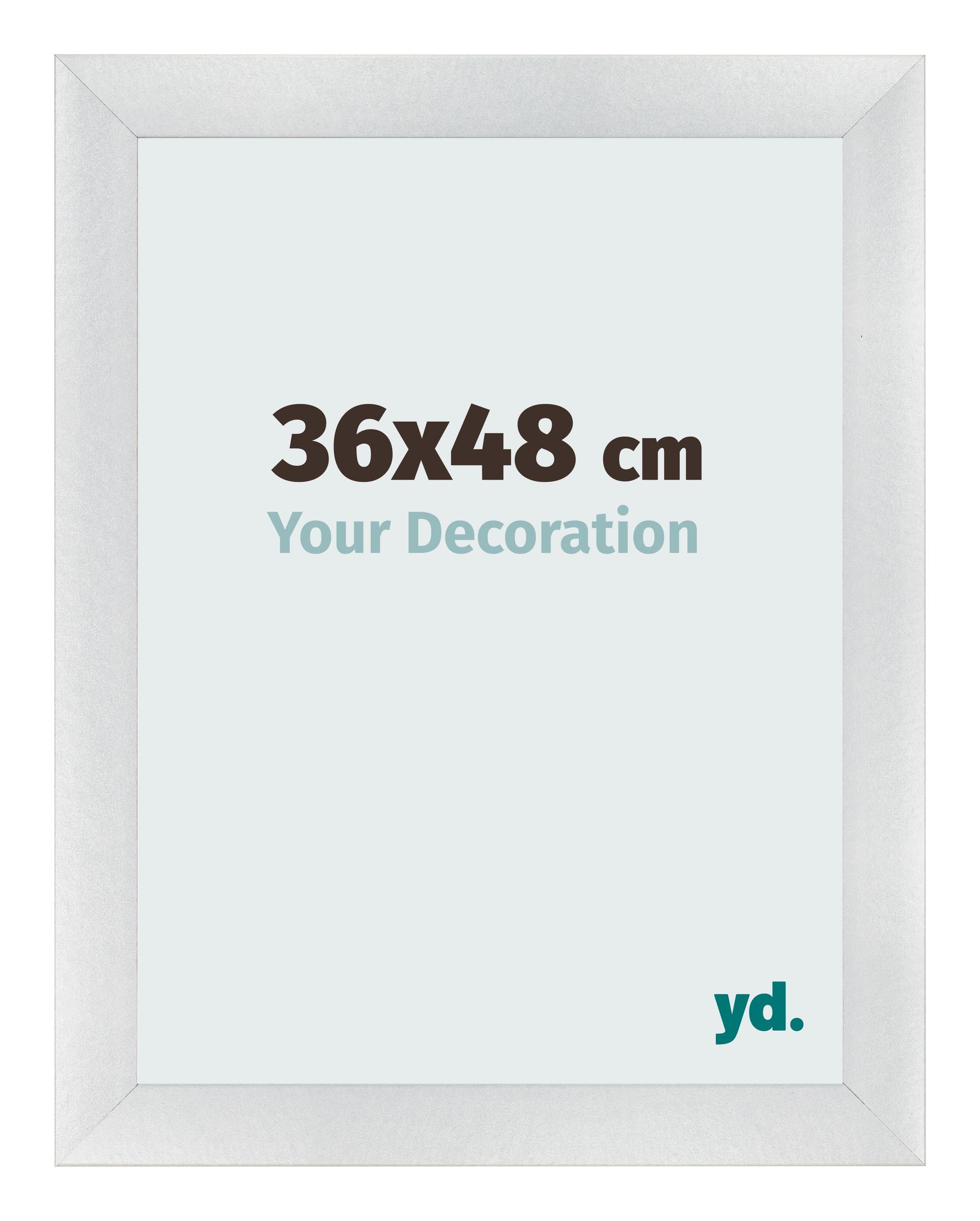 Photo Frame 36x48cm Silver Black Swept MDF Pisa Front Size | Yourdecoration.com