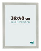 Photo Frame 36x48cm Silver Matte MDF Bologna Front Size | Yourdecoration.com