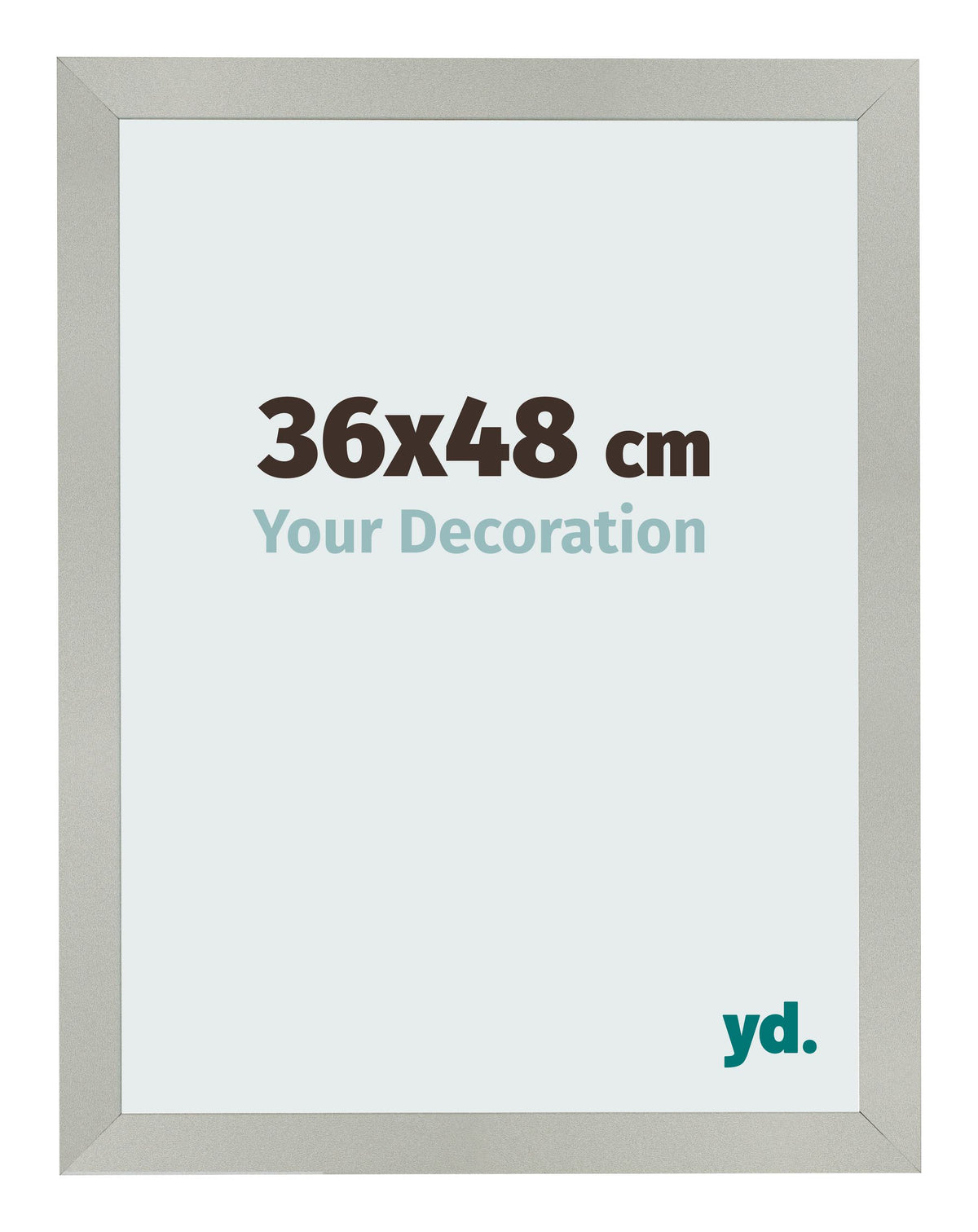 Photo Frame 36x48cm Silver Matte MDF Bologna Front Size | Yourdecoration.com