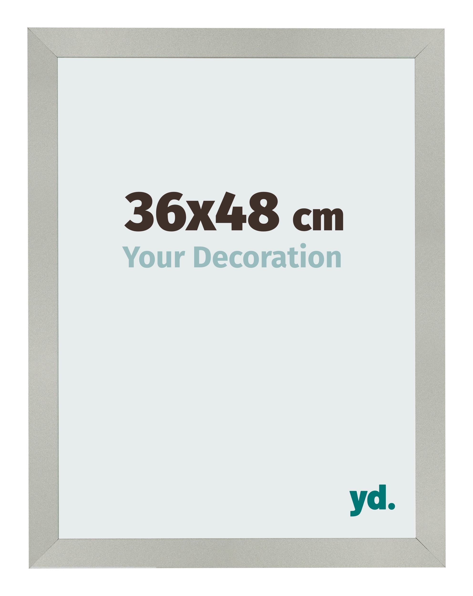 Photo Frame 36x48cm Silver Matte MDF Bologna Front Size | Yourdecoration.com