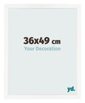 Photo Frame 36x49 cm White High Gloss MDF Bologna Front Size | Yourdecoration.com