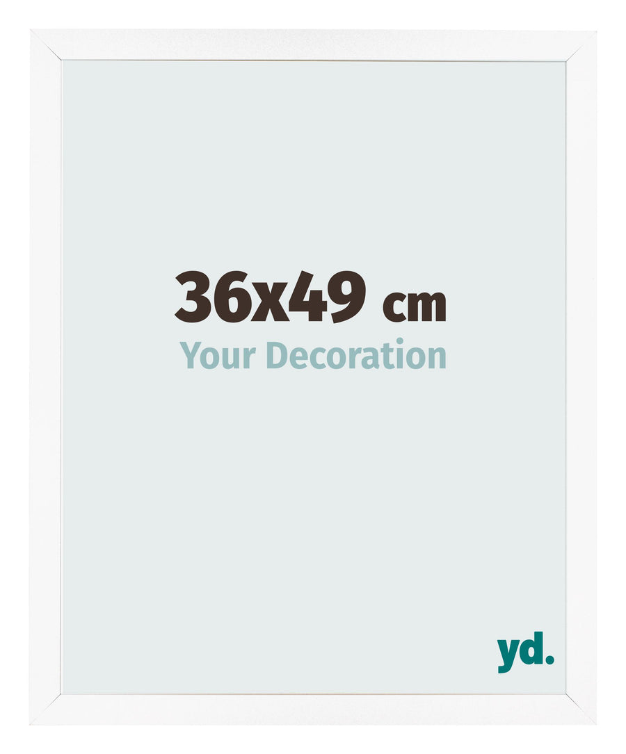 Photo Frame 36x49 cm White Matte MDF Bologna Front Size | Yourdecoration.com