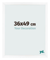 Photo Frame 36x49 cm White Matte MDF Bologna Front Size | Yourdecoration.com