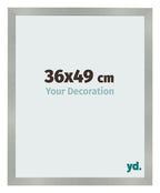 Photo Frame 36x49cm Aluminum Brushed MDF Bologna Front Size | Yourdecoration.com