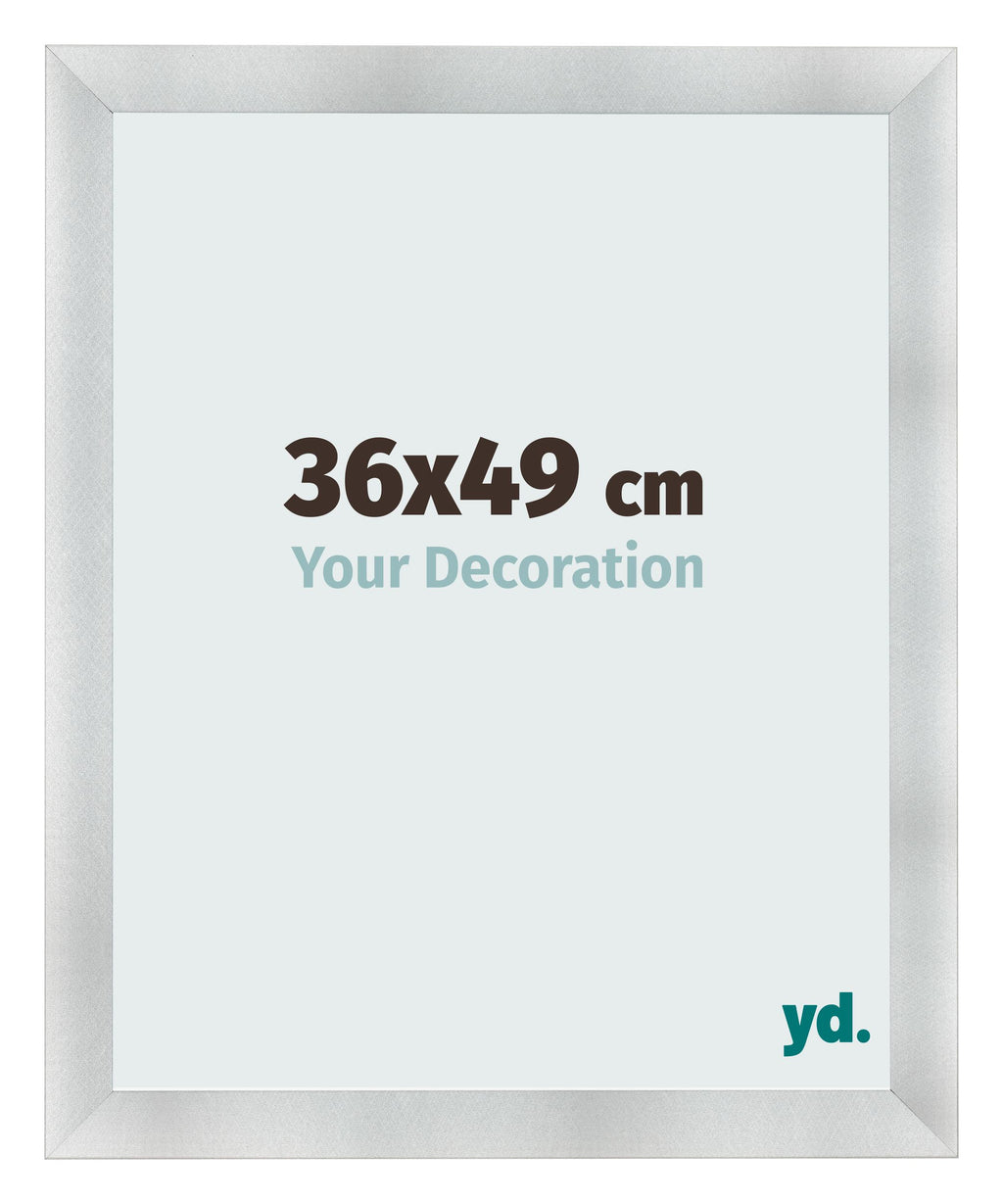 Photo Frame 36x49cm Aluminum Brushed MDF Pisa Front Size | Yourdecoration.com