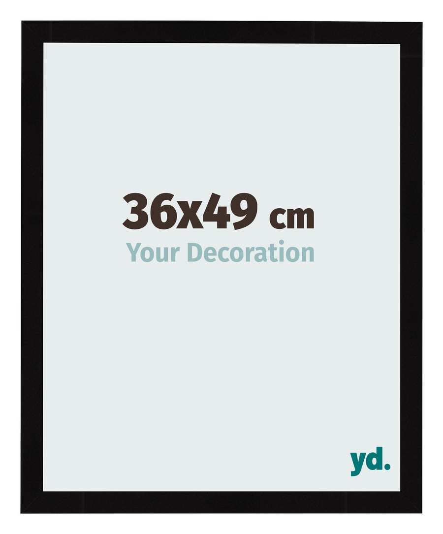 Photo Frame 36x49cm Black High Gloss MDF Bologna Front Size | Yourdecoration.com