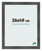 Photo Frame 36x49cm Black Silver Polished MDF Pisa Front Size | Yourdecoration.com